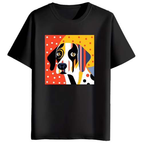 Abstract "Dog Geometry" T-shirt