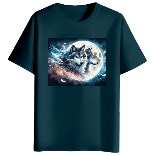 Wolf with a Mystical Full Moon Double Ex